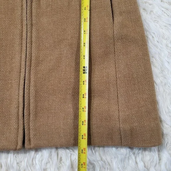 J.Crew Coat Womens 0 Lodge Italian Wool Camel Heather Acorn Zip Up Coat #K0896 - Picture 13 of 16
